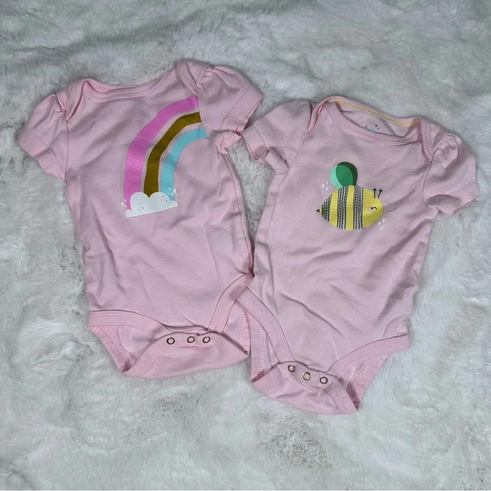 Cloud Island New Born Girl Set Of Bodysuits Bundle
